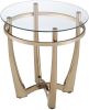 ACME Orlando II End Table in Champagne & Clear Glass 81612