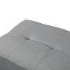 Sectional Sofa Set for Living Room with Right Hand Chaise Lounge and Storage Ottoman (Grey)