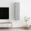 TV Cabinets 2 pcs Concrete Gray 12"x11.8"x23.6" Engineered Wood