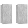 TV Cabinets 2 pcs Concrete Gray 12"x11.8"x23.6" Engineered Wood