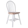 Windsor 2-Pc Chair Set; Natural and White