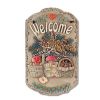 Welcome Sign, "Baskets" Porch Decor, Resin Slate Plaque, Ready To Hang Decor