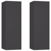 TV Cabinets 2 pcs Gray 12"x11.8"x35.4" Engineered Wood