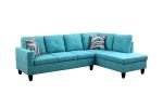 Green Flannel Living Room Sofa Set