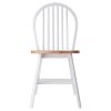 Windsor 2-Pc Chair Set; Natural and White