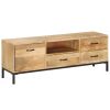 TV Cabinet 51.2"x11.8"x17.7" Solid Mango Wood