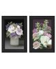 "Lilac & Wild Plum Bouquet II" 2-Piece Vignette by House Fenway, Ready to Hang Framed Print, Black Frame