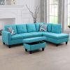 Green Flannel Living Room Sofa Set