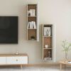 TV Cabinets 2 pcs White and Sonoma Oak 12"x11.8"x43.3" Engineered Wood