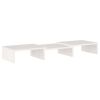 Monitor Stand White 23.6"x9.4"x4.1" Solid Wood Pine