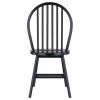 Windsor 2-Pc Chair Set; Black