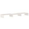 Monitor Stand White 31.5"x9.4"x4.1" Solid Wood Pine