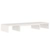 Monitor Stand White 31.5"x9.4"x4.1" Solid Wood Pine