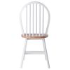 Windsor 2-Pc Chair Set; Natural and White