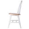 Windsor 2-Pc Chair Set; Natural and White