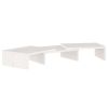 Monitor Stand White 23.6"x9.4"x4.1" Solid Wood Pine