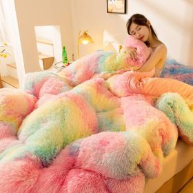 Super Soft Long Fleece Mink Crystal Velvet Thickened Warm Winter Quilt (Option: Dazzling Color-100x150cm about3.25kg)