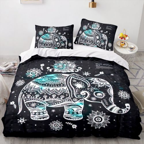 Elephant Series Three-piece Quilt Cover