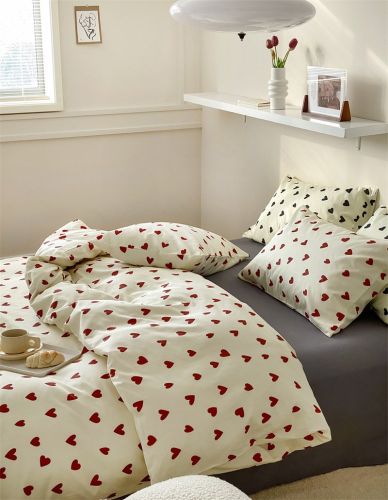Green Polka Dot All Cotton Pure Cotton Artistic 15 M18 M Bed Four-piece Set